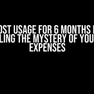 AWS Cost Usage for 6 months fields: Unraveling the Mystery of Your Cloud Expenses