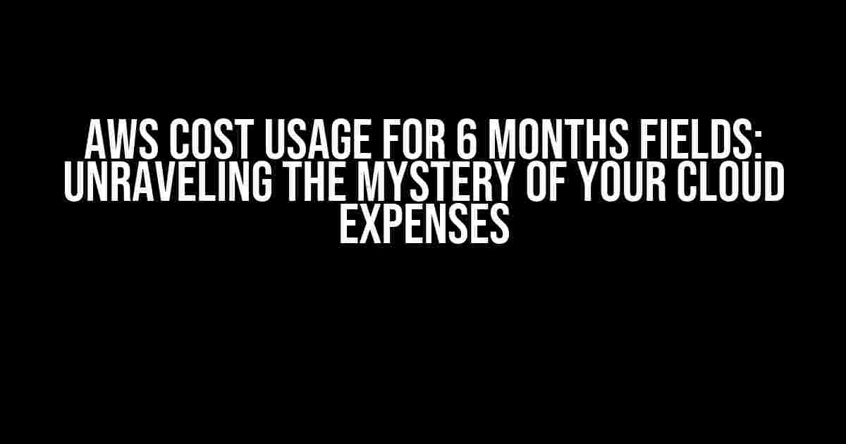 AWS Cost Usage for 6 months fields: Unraveling the Mystery of Your Cloud Expenses