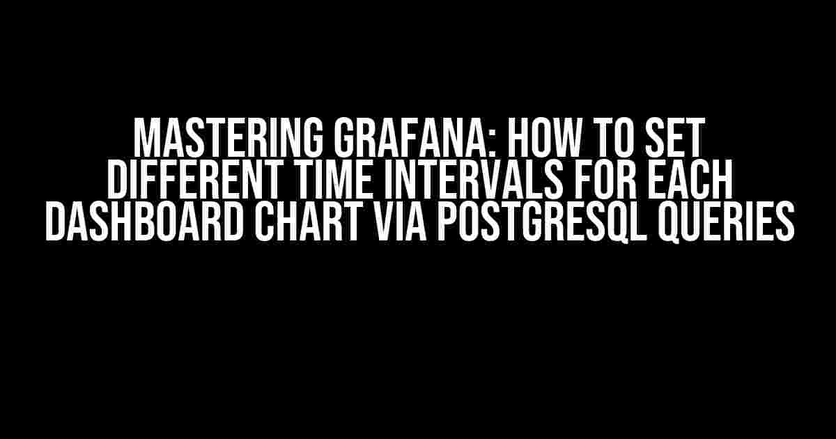 Mastering Grafana: How to Set Different Time Intervals for Each Dashboard Chart via PostgreSQL Queries