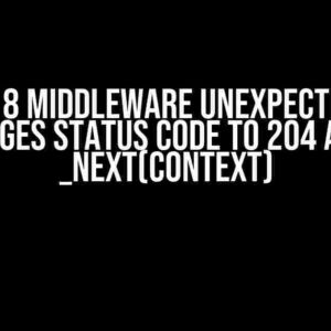 .NET 8 Middleware Unexpectedly Changes Status Code to 204 After _next(context)